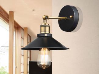 Wandlampe, verstellbar, H 20 cm, schwarz, LENIUS