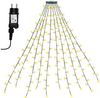 Clanmacy LED-Lichterkette 280 LED Lichterkette Partybeleuchtung Außen 2.8m Weihnachtsbaum