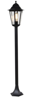Qazqa Außen-Stehlampe New orleans, ohne Leuchtmittel, E27, Schwarz, Klassisch / Antik, Aluminium, 1-flammig