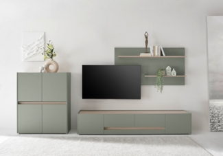 INOSIGN Wohnwand City/Giron, moderne Anbauwand, Komplettset in vielen Farben verfügbar, (Set, 3-St), enthält ein Lowboard, ein Highboard & ein Wandboard