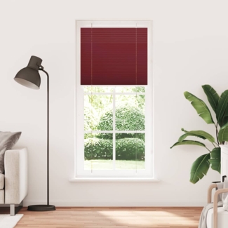 vidaXL Plissee Bordeauxrot 95x200 cm Stoffbreite 94,4 cm Polyester 4015261