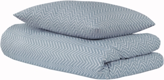Uncover by Schiesser Bettwäscheset Grebur - Renforcé - 2-teilig - 155 x 220 cm - Hellblau
