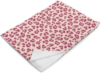 DECALVIBES Tagesdecke Kuscheldecke Leopard Purple - 127 x 152 cm