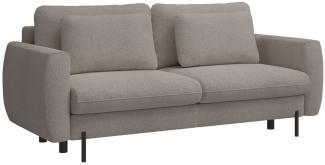 Selsey RANE - Sofa mit Schlaffunktion und Bouclé-Bezug, hellbraun