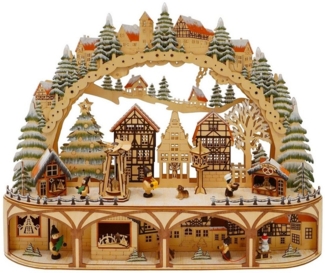 HTI-Living Schwibbogen Leuchtbogen LED Weihnachtsmarkt (1-tlg), Schwibbogen