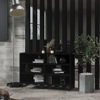vidaXL Sideboard Schwarz 103,5 x 35 x 70 cm Spanplatte, Füße schwarz