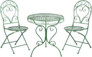 Bistro Set ALBINIA Metall Grün