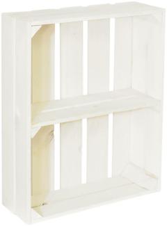 CHICCIE 6 Set Holzregal Schmalhanz 50x40x15cm - Weiß 1x Kurzes Regal