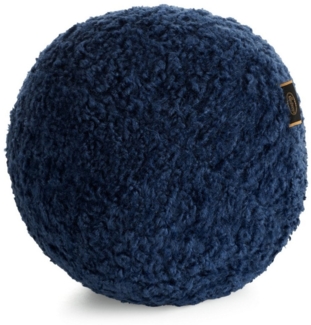 Kissenbezug Bouclee 09 E Rund 24 cm blau Dekokissen
