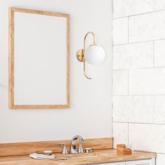 Wandleuchte, 'Jewel', 36 x 15 x 27, Glänzendes Gold