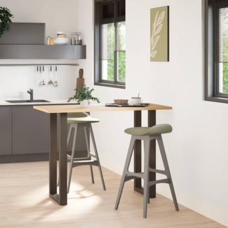 vidaXL Bartischbeine U-Form 2 Stk. Naturstahl 50x(100-101) cm Stahl 4013235