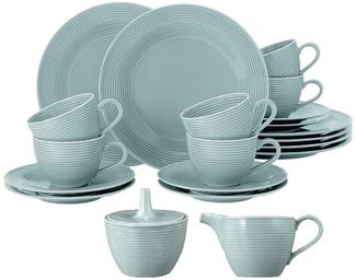 Seltmann Weiden Kaffeeservice Seltmann Weiden Beat Arktisblau Kaffeeservice 20-tlg, 6 Personen, Porzellan