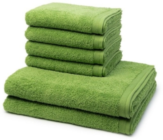 Möve Superwuschel 6 tlg. Frottier-Set - 4 X Handtuch (50 X 100cm), 2 X Duschtuch (80 X 150cm) - 520 g/m2 - Peridot