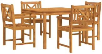 vidaXL Garten Essgruppe 5 pcs Braun Massivholz Akazie 3375659