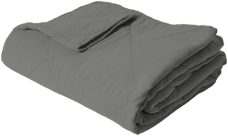 Decke Überwurf 100% Baumwolle 140 x 200 cm Skandinavisch Dunkelgrau