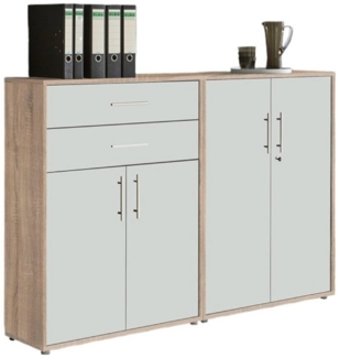 BMG Möbel Aktenschrank Tabor (Set 12, Büroschrank abschließbar mit Metallgriffen) Made in Germany