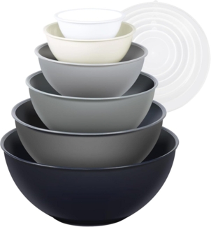 Greentainer 12-teiliges Salatschüssel Set mit Deckel, Stapelbare Rührschüssel