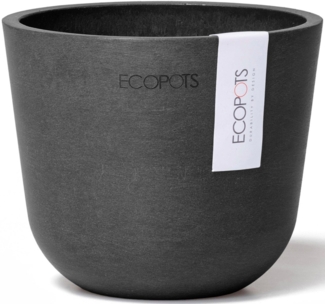 ECOPOTS Blumentopf Oslo Mini 11,5 Dunkelgrau, für den Innenbereich