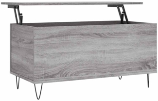 Couchtisch, Sofatisch Grau Sonoma 90x44,5x45 cm Holzwerkstoff