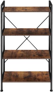 Regal Leeds 67,5 x 31,5 x 121,5 cm - Industrial dunkelbraun