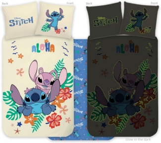 Lilo & Stitch Babybettwäsche Lilo & Stitch Babybettwäsche Glow in the Dark, 100% Baumwolle