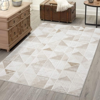 Carpet City Teppich ANTIK231, rechteckig, Höhe: 10 mm, Kurzflor, 3D-Optik, Klassisch-Modern für Wohnzimmer, Schlafzimmer