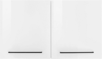 KOCHSTATION Hängeschrank KS-Tulsa 100 cm breit, 57 cm hoch, 2 Türen, schwarzer Metallgriff, MDF Front