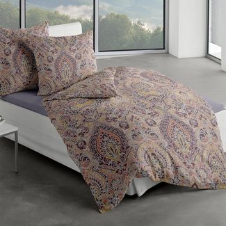 TRAUMSCHLAF Bettwäsche Sioux, Biber, 2 teilig, Winterbettwäsche in warmer Qualität