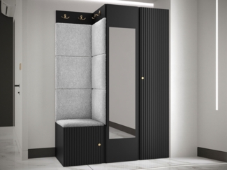 Garderoben-Set Kirtan Slim XXIV (Farbe: Schwarz, Abriamo 06)