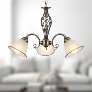 Kronleuchter Antik Wohnzimmer Hängelampe Altmessing Hängeleuchte Küche Messing