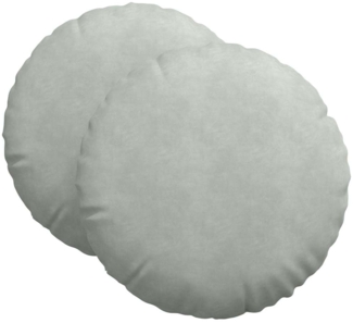 vidaXL Sitzkissen 2 Stück Hellgrau Ø 80 x 29 cm Samt 42014248