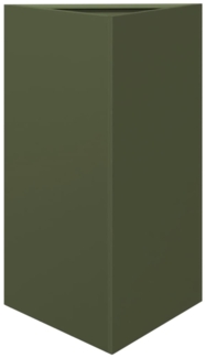 vidaXL Pflanzkübel Olivgrün Dreieckig 50x43x75 cm Stahl 851177