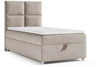 Best for Home Boxspringbett mit Bettkasten Trinity K2 Single Bonell-Matratze inkl. 7 cm Topper (Einzelbett, Hotelbett, Polsterbett gepolstertes Kopfteil, Jugendbett, Kinderbett versch. Größen, 70x200 80x200 90x200 100x200 cm), verschiedene Liefermöglic...