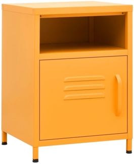 Nachttisch Nachtschrank Senfgelb 35 x 35 x 51 cm Stahl