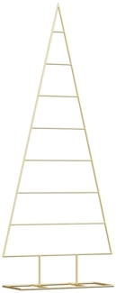 vidaXL Metall Weihnachtsbaum Gold 150 cm Pulverbeschichteter Stahl 42019166