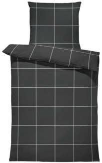 One Home Bettwäsche Winter Karomuster, Flanell, 2 teilig, modern kariert, kuschelig flauschig warme weiche Baumwolle Biber