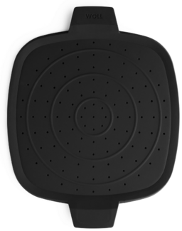 WOLL Spritzschutz quadratisch hitzebeständig bis 260 °C 24 x 1,6 x 24 cm Silikon Alle Herdarten Spülmaschinenfest & hitzebeständig bis 260 °C