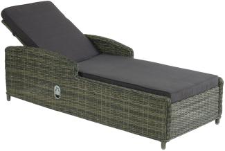 Inko Lounge-Liege Leona Rattanoptik Sonnenliege Loungeliege 3 Farben zur Wahl Rattanoptik dark olive