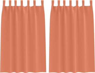 vidaXL Verdunkelungs-Vorhänge mit Ringen 2 pcs Terrakotta 175 x 140 cm 4107634