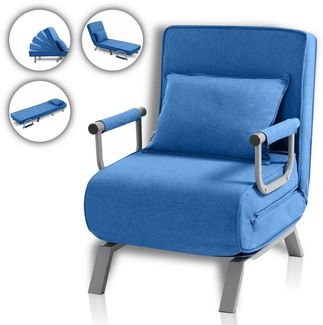 Makika Schlafsessel Schlafsofa Ted klappbar in Blau