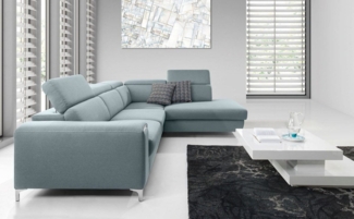 Ecksofa Sofa STELLA XL mit Schlaffunktion Mintgrün Ottomane Rechts