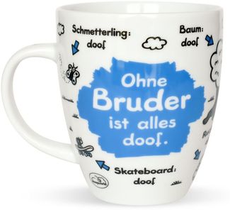 Sheepworld - Tasse "Ohne. ist alles doof" 0,5l ODIAD Geschenk Kaffee- Tasse Bruder