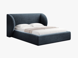 Micadoni Polsterbett Miley Chenille Haga Königsblau 140x200