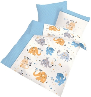Baby Bettwäsche Elefanten 100x135 cm. Biber