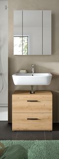 Badezimmer-Set >Ice< in artisan oak - 60x185x30cm (BxHxT)