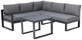 Primaster Loungeset Alu Limoncello 3-teilig mit Sofa und Tisch