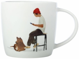 Maxwell & Williams DX1066 Becher 400 ml BEST FURRY FRIENDS Cafe Waiting, Porzellan, in Geschenkbox