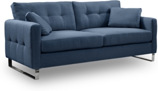 Sofa (B/H/T: 203x92x94 cm) in Dunkelblau
