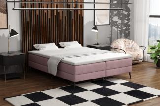 Boxspringbett Schlafzimmerbett BREST 200x200cm Stoff Soro Rosa