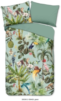 Descanso Bettwäsche IGNADI Bettwäsche-Set Bettbezug & Kissenbezüge, Satin, 3 teilig, blumen